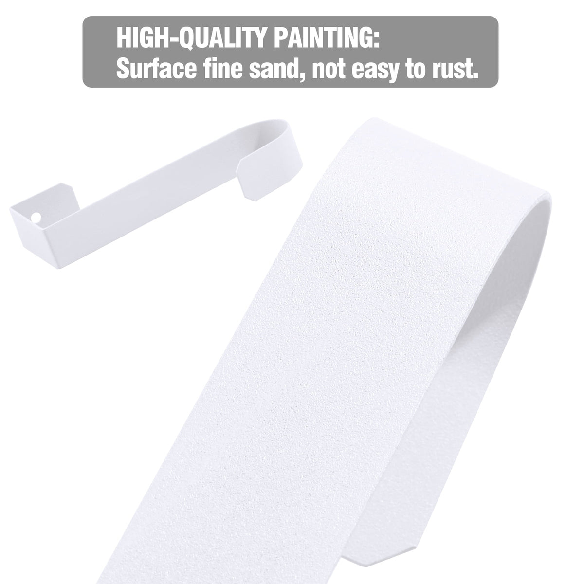Over-the-Door Hooks, Set of 6 White Metal Hangers Rated to 7 lb - Image 4