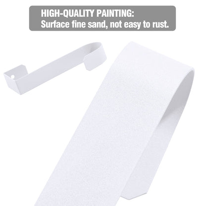 Over-the-Door Hooks, Set of 6 White Metal Hangers Rated to 7 lb - Image 4