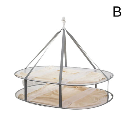 Hanging Sweater Dryer with Three Mesh Shelves, Folds to 11 in - Image 4
