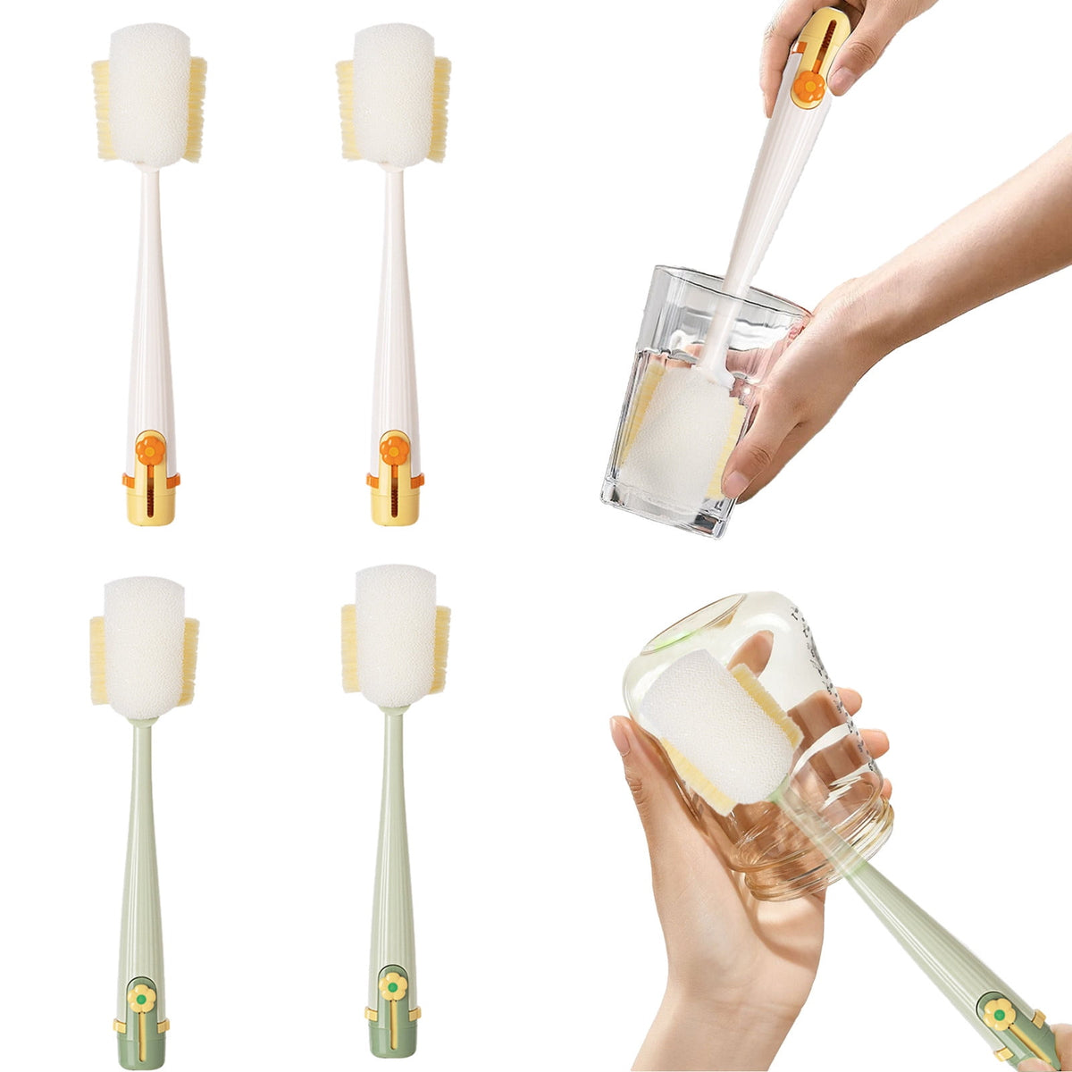 Five-in-One Bottle and Cup Cleaning Brush Set, Portable Lid Tool - Image 4