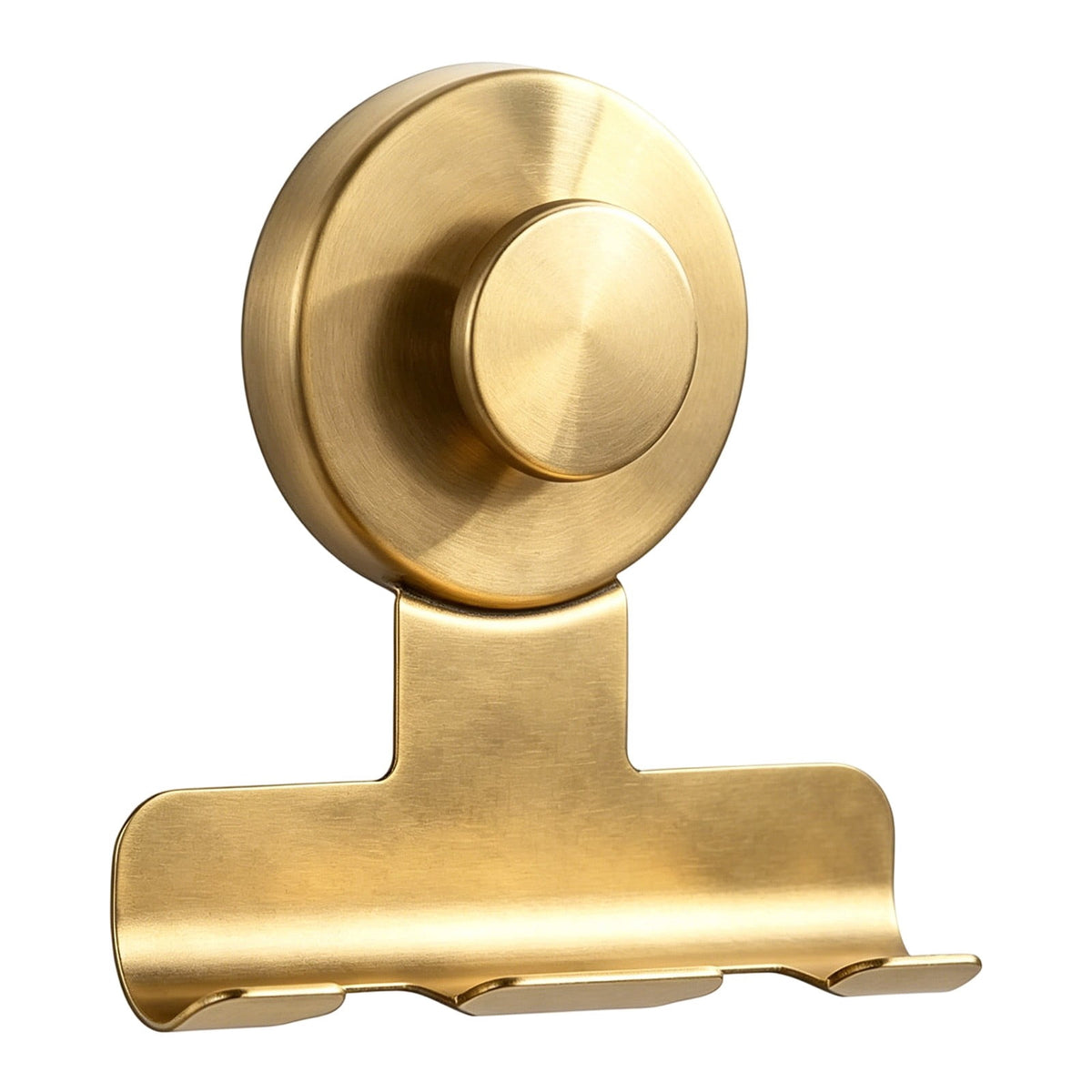 Suction Cup Razor Holder in Stainless Steel, Matte Gold Shower Hook
