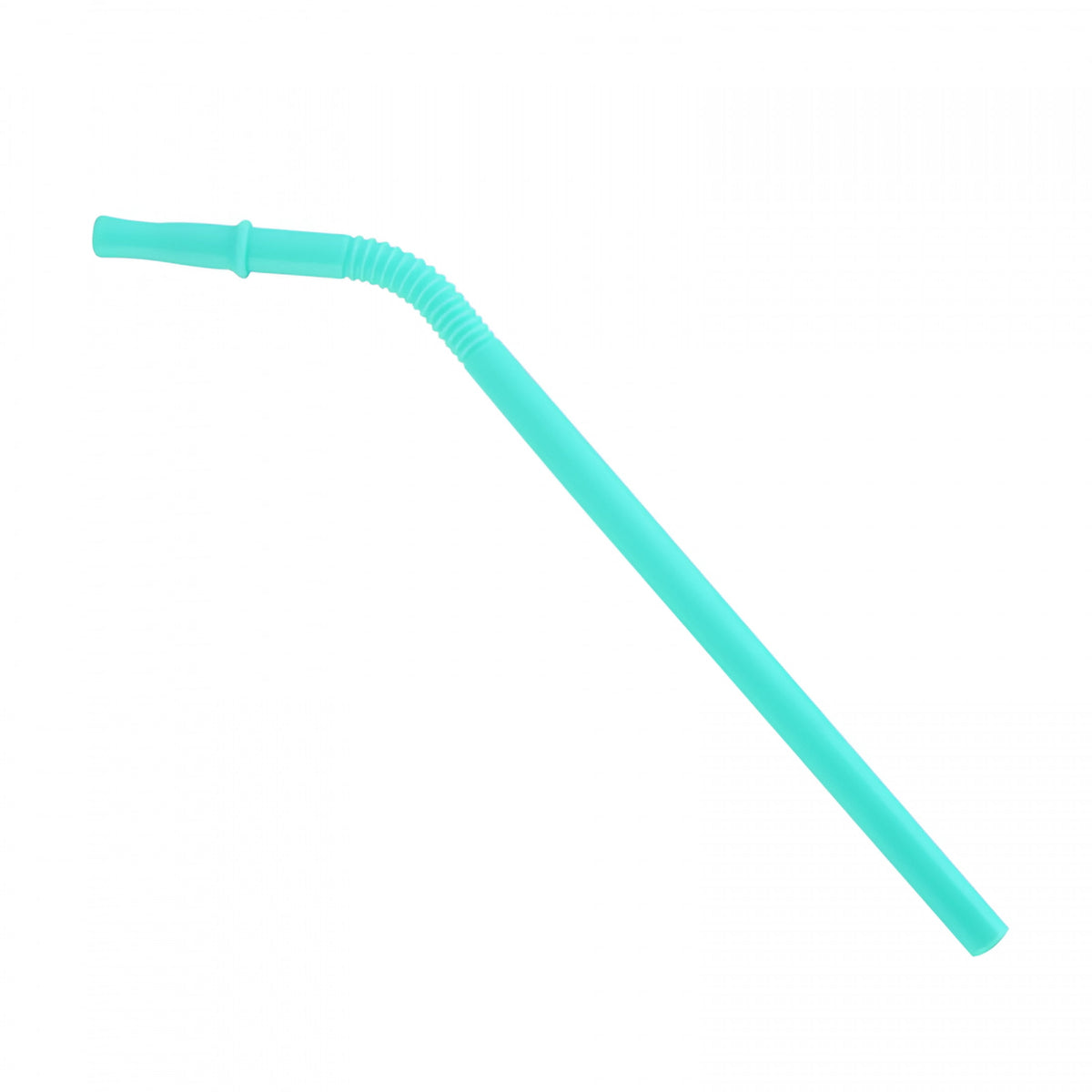 Extra-Wide Bent Silicone Straws, Set of 5 Reusable Drinking Straws