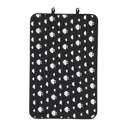 Foldable Ironing Mat with Hanging Loops, Heat-Resistant Laundry Pad