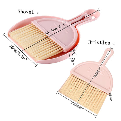 Mini Broom and Dustpan Set, Compact Hand Sweeper for Counters - Image 3