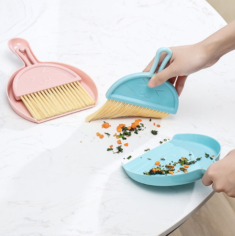 Mini Broom and Dustpan Set, Compact Hand Sweeper for Counters - Image 4