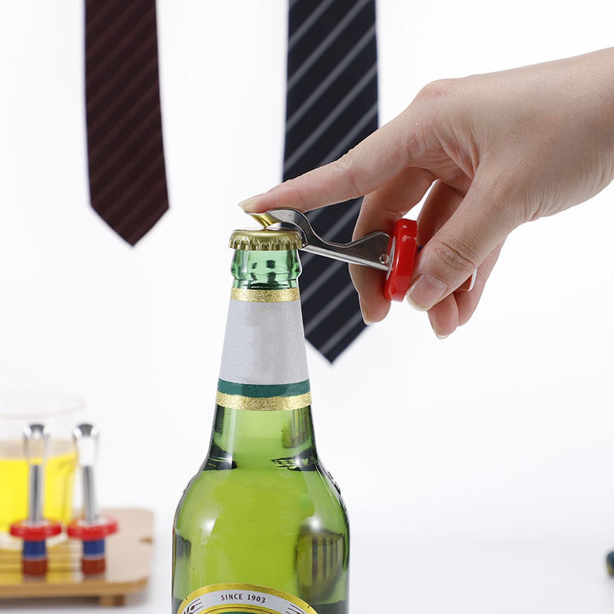 Push-Down Wine Bottle Stopper, 3.62 in Silicone Seal for Open Bottles - Image 6