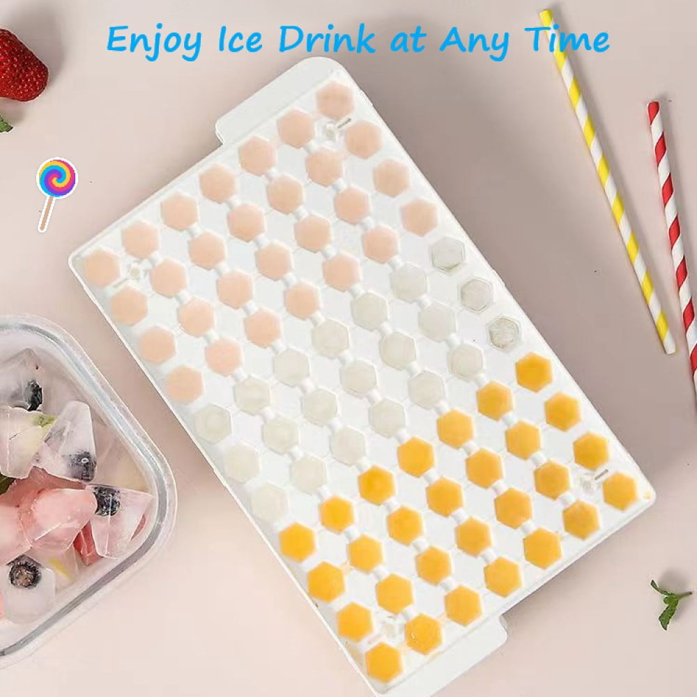 Mini Ice Cube Trays with Storage Bin and Scoop, 308 Cubes, White - Image 4