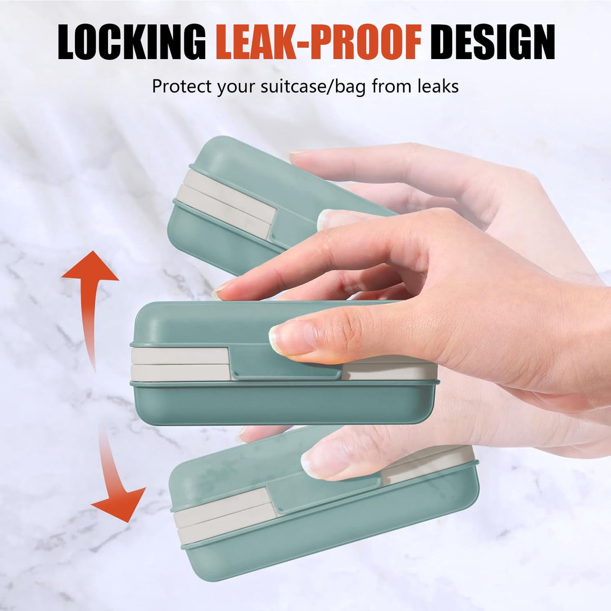 Travel Soap Case with Lid, 2 Pack of Bar Soap Boxes with Drain Tray - Image 3