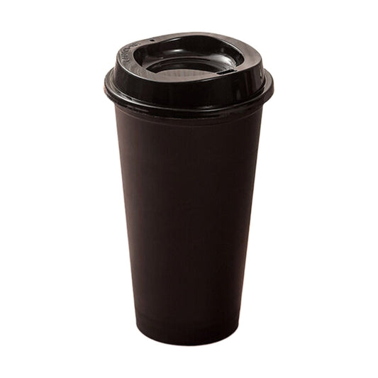 Reusable 475 ml Travel Cup with Lid, Color-Changing Tumbler in Black