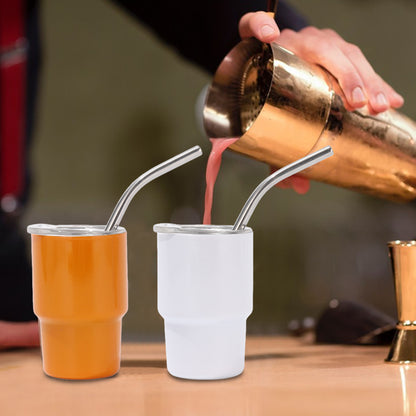 Insulated 3 oz Shot Tumbler with Lid and Straw, Stainless Steel - Image 4