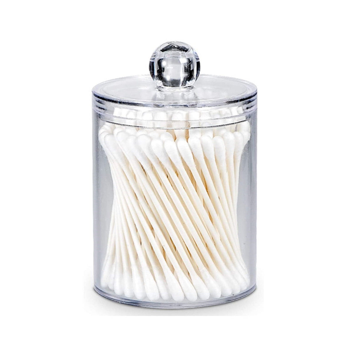 Clear Canister for Cotton Swabs and Pads, 2.7 x 3.7 in Vanity Jar - Image 5
