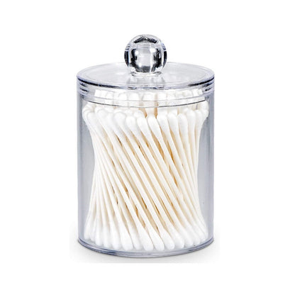 Clear Canister for Cotton Swabs and Pads, 2.7 x 3.7 in Vanity Jar - Image 5