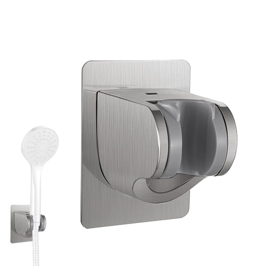 Adhesive Shower Head Holder, Adjustable No-Drill Wall Bracket