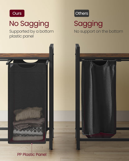 Four-Bag Laundry Sorter with Shelf, 10.6 Gallons per Compartment - Image 2