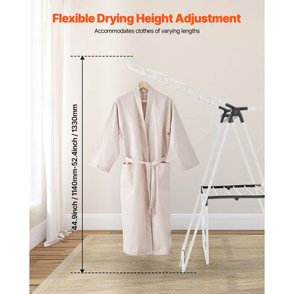Folding Two-Tier Drying Rack with 31 Rods and Sock Clips - Image 4