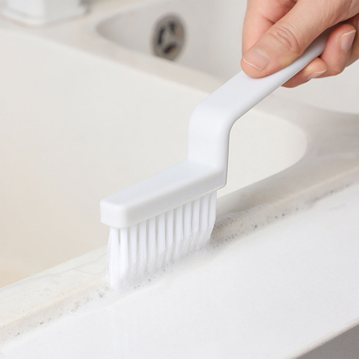 Grout and Crevice Scrub Brush with Stiff Bristles for Tile Joints - Image 2