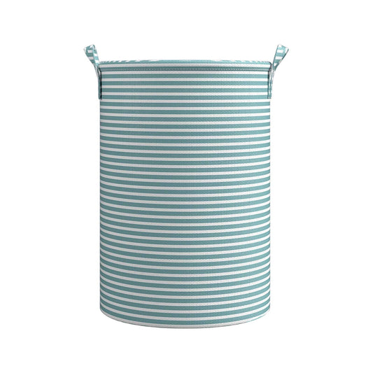 Round Folding Laundry Hamper, 27 L Breathable Basket with Handles