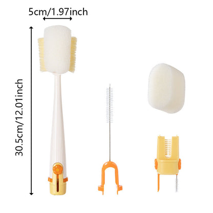 Five-in-One Bottle and Cup Cleaning Brush Set, Portable Lid Tool - Image 3