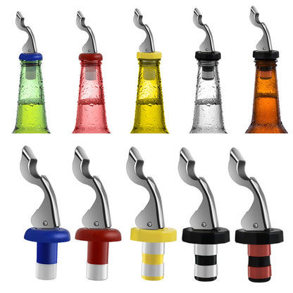 Push-Down Wine Bottle Stopper, 3.62 in Silicone Seal for Open Bottles - Image 2