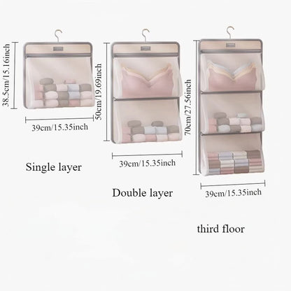 Hanging Mesh Organizer for Socks and Underwear, Multi-Pocket - Image 3