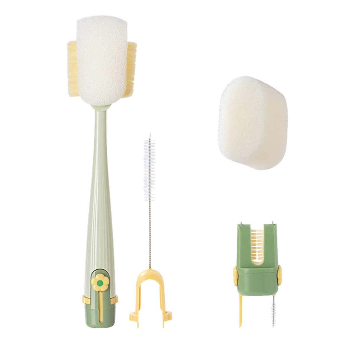 Five-in-One Bottle and Cup Cleaning Brush Set, Portable Lid Tool