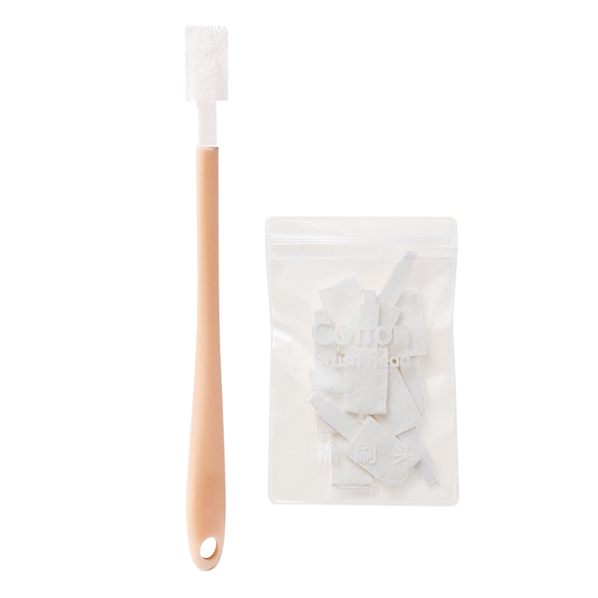 Disposable Crevice Cleaning Brushes, 30 Heads with Reusable Handle