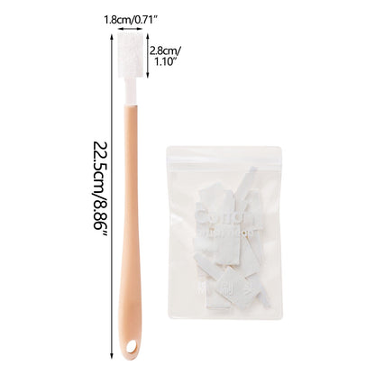 Disposable Crevice Cleaning Brushes, 30 Heads with Reusable Handle - Image 3