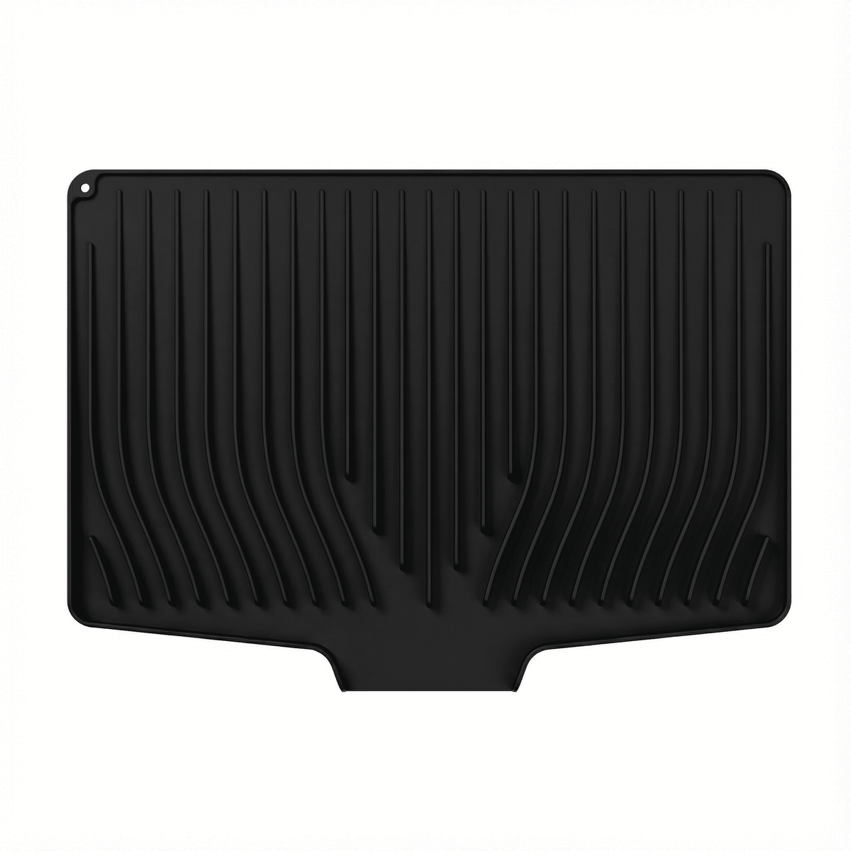 Silicone Dish Drying Mat, 19 x 14 in with Built-In Drain Channel