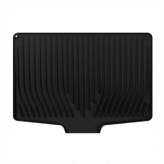 Silicone Dish Drying Mat, 19 x 14 in with Built-In Drain Channel