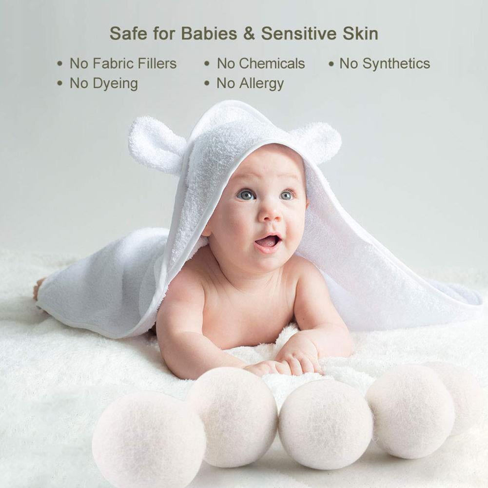 Wool Dryer Balls, 6 cm Reusable Natural Softener for the Tumble Dryer - Image 3