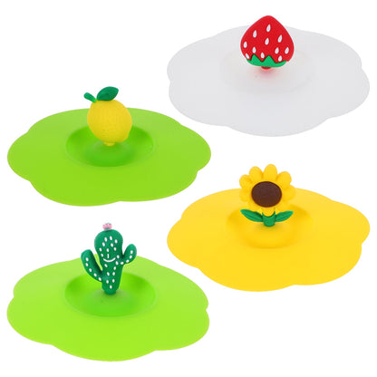 Silicone Mug Lids, 4 Pack of Airtight Covers for Coffee and Tea Cups