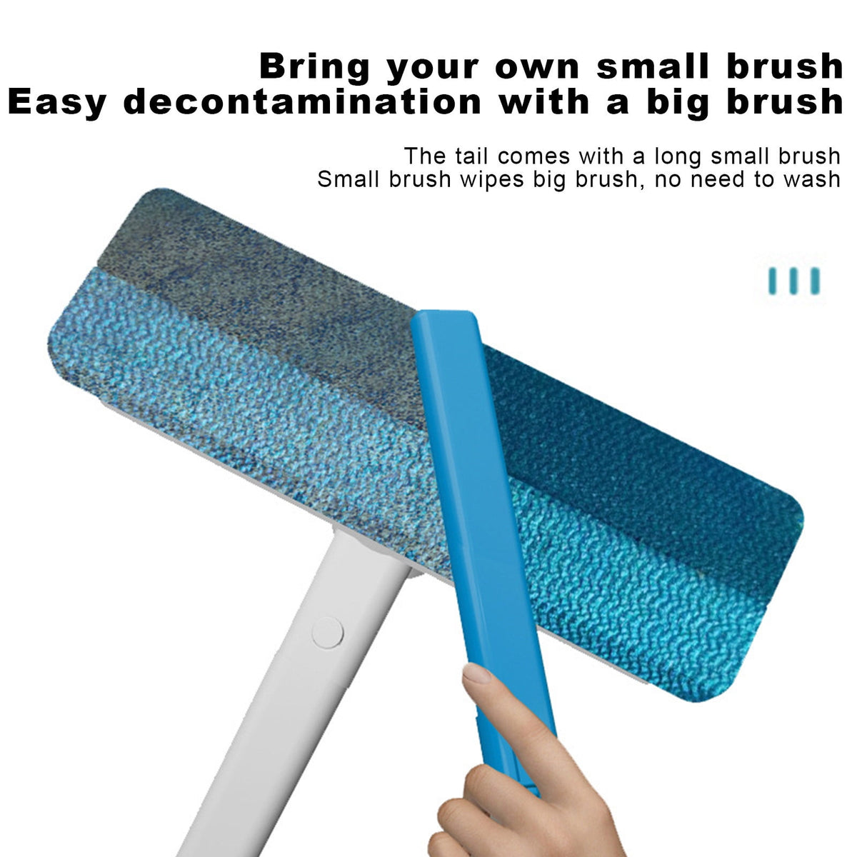 Window Screen Cleaning Brush with Detachable Handle, 20.47 x 8.66 in - Image 5
